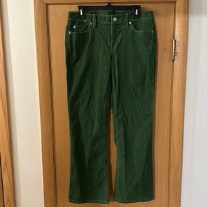 Ann Taylor Loft Women’s Original Boot Cut Corduroy Pants Green Size 8P Petite